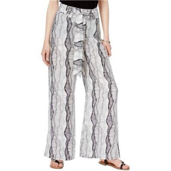 Bar III Dresses & Skirts - Bar Iii Womens Printed Casual Wide Leg Pants Size XL